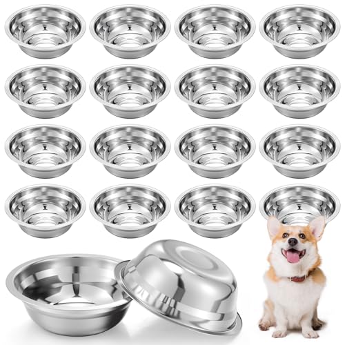 Hundenäpfe aus Edelstahl, für kleine und mittelgroße Hunde, spülmaschinenfest, 18 Stück Hundenäpfe aus Edelstahl, für kleine und mittelgroße Hunde, spülmaschinenfest, 18 Stück von Tobeelec