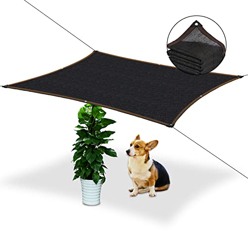 Rechteckige Sonnensegel - 3x4m Robust 70% Sonnenschutz Schwarz Markise Stoff Balkon TerrassenüBerdachung Garten Uv Schutz für Pflanzen HundehüTte Pool GewäChshaus von Tobengda