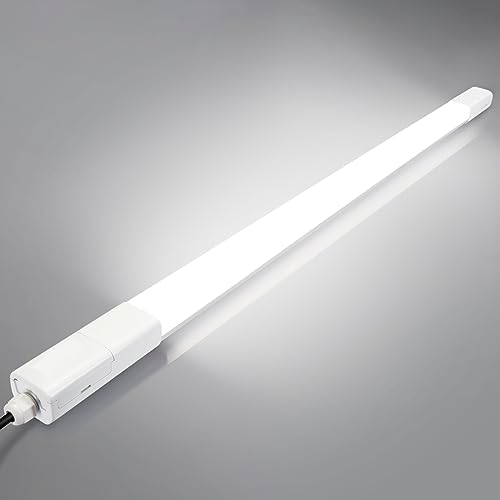 LED Feuchtraumleuchte 115CM 36W 4100LM LED Röhrelampe, TONFFI 4000K Neutralweiß Wannenleuchte im Reihenschaltung, IP65 Wasserfest Werkstattlampe für Feuchtraum Garage Keller Warenhaus Hobbyraum Büro von Tobeter