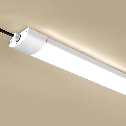 Tobeter LED Feuchtraumleuchte 150cm 42W, LED Feuchtraumlampe Wannenleuchte Kellerleuchte Röhre für Garage Keller Werkstatt Feuchtraum Bür, IP65 Wasserfest, Neutralweiß 4000K 4200LM von Tobeter