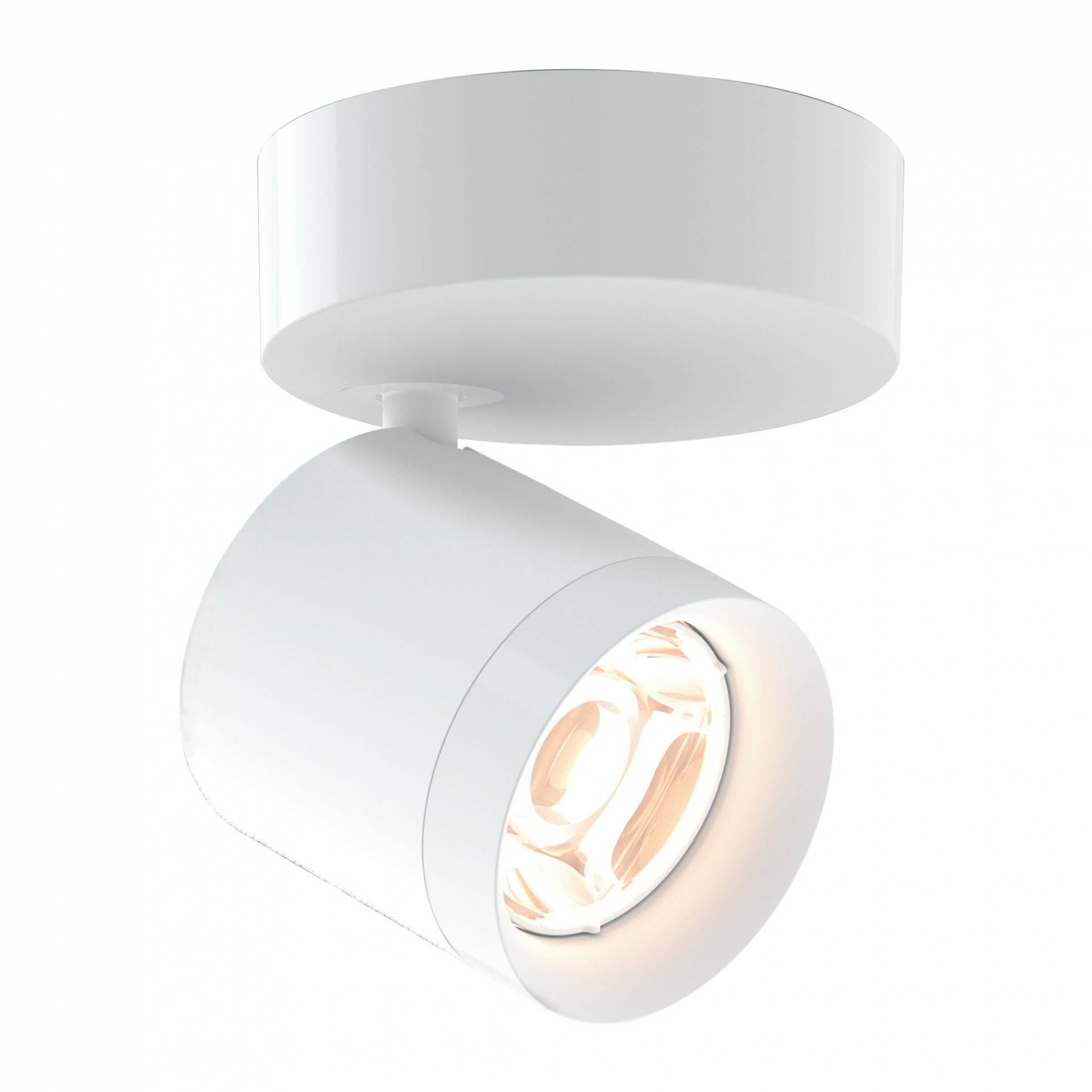 Grau - Set Focus Up Round 13 LED Strahler - weiß/H x Ø 10x13cm/Schirm Ø9cm/LED/12W/2200-2700K/1000lm/CRI>90/Phasen-Drehdimmer von Grau