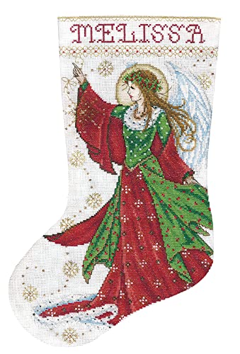Design Works Crafts Kreuzstich Stickpackung Weihnachtsstrumpf Engel der Freude, Zählmuster von Tobin