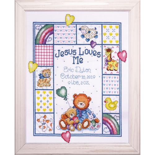 Tobin Home Crafts Kreuzstich Stickpackung Jesus liebt mich, Zählmuster Tobin Home Crafts Kreuzstich Stickpackung Jesus liebt mich, Zählmuster von Tobin