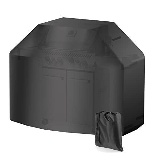 BBQ Grill Abdeckung 132x66x109cm schwarz Abdeckhaube wetterfest für Verschiedene Grillmodelle von Toboli