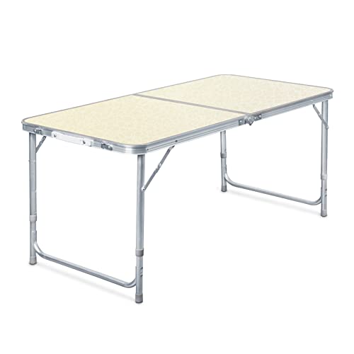 Toboli Campingtisch klappbar 120x60x70cm höhenverstellbar 55/62/70cm tragbarer Multifunktionstisch von Toboli