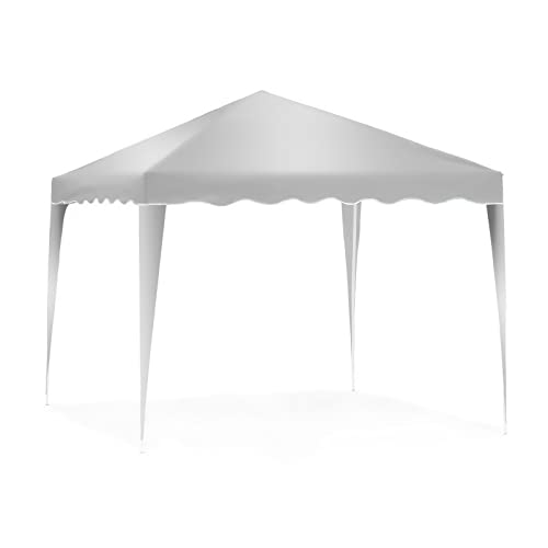 Toboli Faltpavillon Weiß 3x3 m Pop-up Überdachungszelt Wasserdicht mit UV-Schutz und Tragetasche von Toboli
