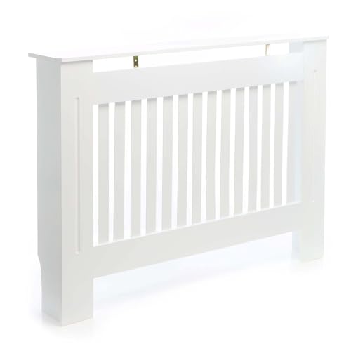 Toboli Heizkörperverkleidung weiß 112 x 19 x 82 cm, Heizkörperabdeckung aus MDF, Holzverkleidung für Heizkörper in Lamellenoptik Toboli Heizkörperverkleidung weiß 112 x 19 x 82 cm, Heizkörperabdeckung aus MDF, Holzverkleidung für Heizkörper in Lamellenoptik von Toboli