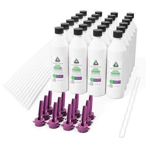 TOBOSTICK Set 24er (TOBOLIN Horizontalsperre für Mauern mit Hohlräumen) – TOBOLIN Flaschen + Schraubwinkel + TOBOSTICK von Tobolin