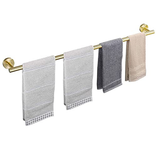 TocTen Badetuchstange – dicker SUS304 Edelstahl-Handtuchhalter, Handtuchstange für Badezimmer, strapazierfähig, Wandmontage, Handtuchhalter (84 cm, Gold) von TocTen