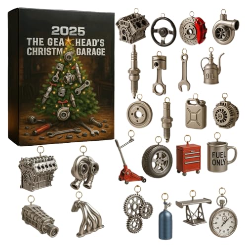 Gearheads -Adventskalender 2025 | Die Weihnachtsgarage der Getriebeköpfe | 24 Tage Weihnachten Countdown mit 2D Miniatur Autoteilen & Werkzeugen Automobilhängeanhänger für Autoliebhaber, Mechanik Gearheads -Adventskalender 2025 | Die Weihnachtsgarage der Getriebeköpfe | 24 Tage Weihnachten Countdown mit 2D Miniatur Autoteilen & Werkzeugen Automobilhängeanhänger für Autoliebhaber, Mechanik von TocaFeank