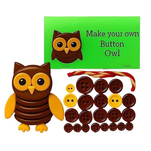 Highland Cow Button Ornament Kits | Animal Button Ornament Making Set | Niedliche Highlands Weihnachtstiere dreidimensionale Dekorationen Craft Kit für HolidayTree, Strumpfstoffe von TocaFeank