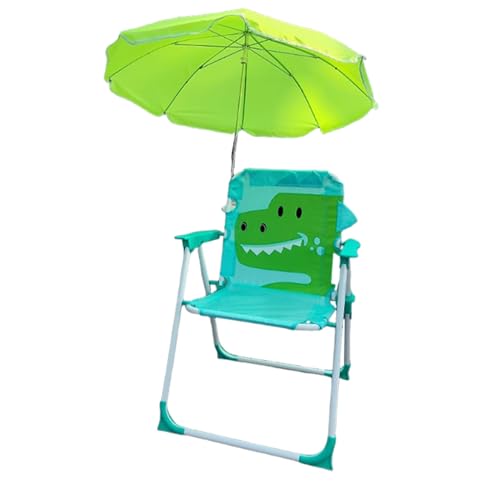 Kinder Gartenstühle | Kindercampingstuhl mit Regenschirm | Childrens Beach Stuhl mit Sonnenschirm | Tragbare Klappstühle Parasol | Faltbarer Sitz im Freien für Park Garden Trips Outdoor Terrasse von TocaFeank