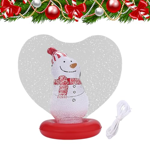 TocaFeank Aufblasbare Weihnachtskugeln - Herzförmige Leuchtende Weihnachtskugeln - Figur Innen Blasball Deko - Für Außen Garten Terrasse Balkon Wegöffentlicher Raum Park von TocaFeank