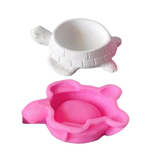 TocaFeank Blumentopf Silikonform | Schildkröten-Blumentopf Form Aus Silikon Mit Wiederverwendbarer Epoxidharz-Gießwerkzeug | Sojawachs Gießform Dekoration, Leicht Entnehmbar & Anfängergeeignet für von TocaFeank