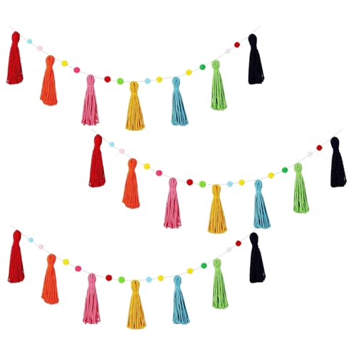 TocaFeank Boho Girlande, 3 Stück Bunte Boho Band Girlande, Festliche Deko Für Weihnachten Kinderzimmer Geburtstag Fotografie, Weihnachten Schule Kinderzimmer Wanddekoration TocaFeank Boho Girlande, 3 Stück Bunte Boho Band Girlande, Festliche Deko Für Weihnachten Kinderzimmer Geburtstag Fotografie, Weihnachten Schule Kinderzimmer Wanddekoration von TocaFeank