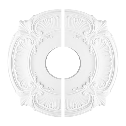 TocaFeank Deckenleuchten Rosette | Geteilte Rosette Deckenleuchten Abdeckung - Elegante Verkleidung Selbstklebend Passgenau Für Indoor Wohnzimmer Schlafzimmer Bibliothek von TocaFeank