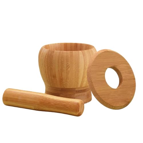 TocaFeank Mörser und Stößel Set | Manuelle Knoblauchpresse - Manueller Holz Pfeffer Stampfer für Mahlzeitenzubereitung Hausköche Rezeptentwickler Lebensmittelzubereiter Knoblauch getrocknete Früchte TocaFeank Mörser und Stößel Set | Manuelle Knoblauchpresse - Manueller Holz Pfeffer Stampfer für Mahlzeitenzubereitung Hausköche Rezeptentwickler Lebensmittelzubereiter Knoblauch getrocknete Früchte von TocaFeank