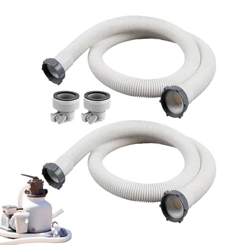 TocaFeank Poolschlauch - 2 Stück Filteranschluss,Flexibler PVC-Schlauch Ersatz Für Einbau-Pool Abwassersysteme von TocaFeank