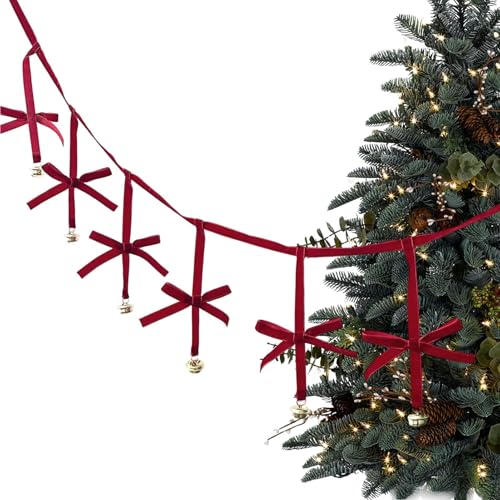 TocaFeank Samt Schleifen Für Weihnachtsbaum | Roter Vorgefädelter Weihnachtsschmuck | Wiederverwendbares Weihnachtsbanner,Für Fenster Wand Wohnzimmer Treppe Kamindekoration TocaFeank Samt Schleifen Für Weihnachtsbaum | Roter Vorgefädelter Weihnachtsschmuck | Wiederverwendbares Weihnachtsbanner,Für Fenster Wand Wohnzimmer Treppe Kamindekoration von TocaFeank