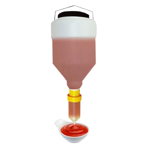TocaFeank Soßenspender - Saucenspender Flasche Mit Wandmontage | 3500ml Auslaufsicherer Behälter Portionierer Zum Dosieren Von Speiseöl Salatdressing Ketchup Sirup von TocaFeank
