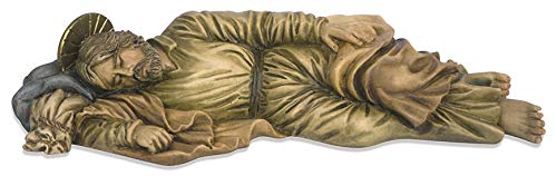 Toccare Schöne schlafende Heilige Joseph-Statue, hergestellt in Kolumbien, Südamerika, gegossen aus robustem Harz aus handgeschnitztem Original, tolles Geschenk zum Einzug, 20,3 cm von VILLAGE GIFT IMPORTERS