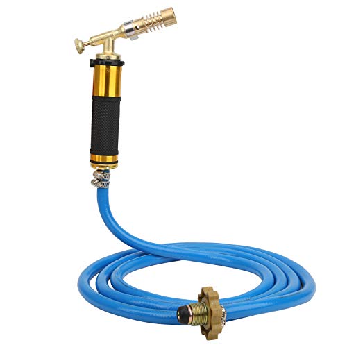 Propan Turbo Handlötgerät, Tragbare Handlötgerät Brenner Zum Löten Gas Lötbrenner Kit mit Schlauch für Anzünden Grillen Schweißen Grillen von Tocekat