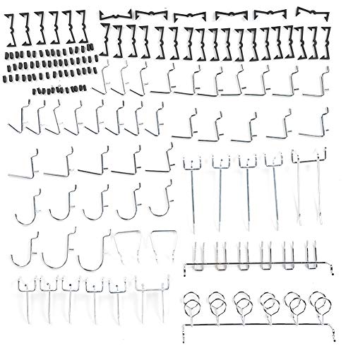 Tocekat 51 Stück Pegboard Hook Sortiment, Werkzeuglochwand Haken Lochblech Werkzeugwand Haken für Werkzeughalter Wand Garage Regal Verkaufsdisplays von Tocekat