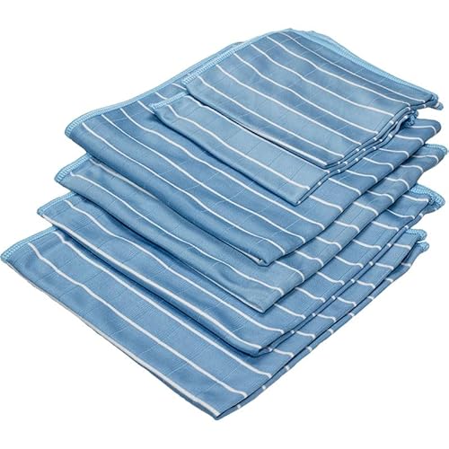 Tocleen Bambus Mikrofaser Glas- und Fenstertücher, 6tlg. - Streifenfreie Reinigung von Hochglanzoberflächen, Spiegel, Fenster, TV, Computerbildschirme UVM. - Perfekt zum Trocknen und Polieren von Tocleen