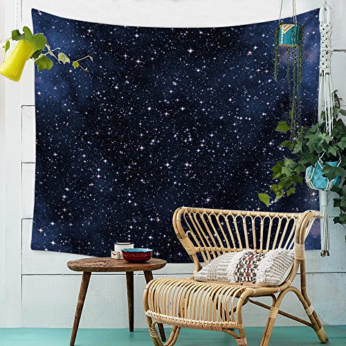 Sternenhimmel Nachthimmel Wandteppich Sterne Weltraum Wandbehang Tapisserie Wandtuch Strandtuch Tischdecke 150x130cm von Today Gift