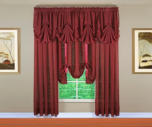 Today's Curtain, Silhouette Stripe Sheer Panel 160 cm Burgunderrot B x 160 cm L Today's Curtain, Silhouette Stripe Sheer Panel 160 cm Burgunderrot B x 160 cm L von Today's Curtain