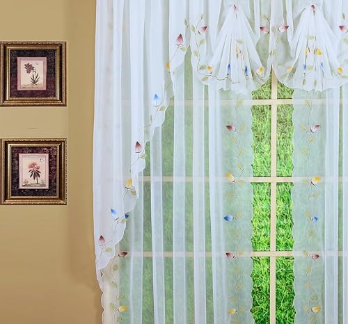 Today's Curtain, Vineyard 3D-Applikation, Panel, 183 cm, Weiß, 150 x 183 cm von Today's Curtain