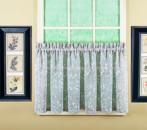 Today's Curtain, Weiden-Kunstleinen-Druck, Ebene, 61 cm, Grau, 142,2 x 61 cm (B x L) von Today's Curtain