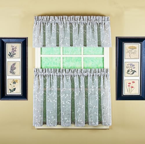 Today's Curtain, Weiden-Kunstleinen-Druck, Ebene, 91,4 cm, Grau, 142,2 x 91,4 cm (B x L) von Today's Curtain