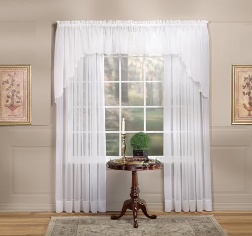 Today's Curtain Emelia Original Voile-Vorhang, 160 cm, Weiß, 152 cm B x 160 cm L von Today's Curtain