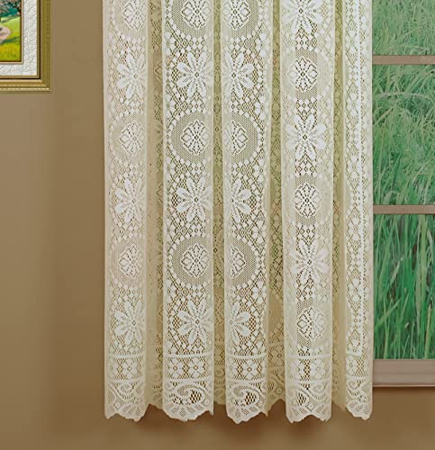 Today's Curtain Hopewell Premium Lace Panel 160 cm, Creme, 58W x 63L von Today's Curtain