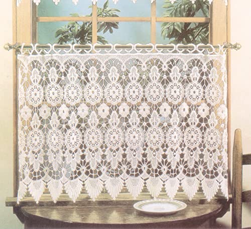 Today's Curtain Medaillon, Makramee-Ebene, 61 cm, Ecru, 35 B x 24 L von Today's Curtain