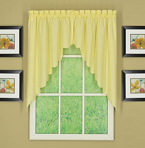 Today's Curtain Orleans Vorhang mit Muschelkante, 96,5 cm, Buttercup, Baumwollmischung, 60 in x 38 in (W x L) von Today's Curtain