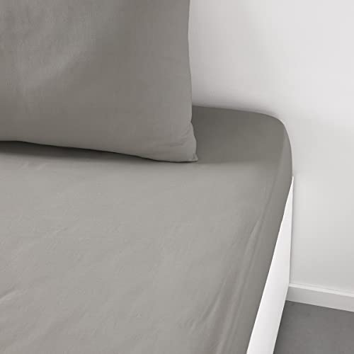 MAELSA® - Spannbettlaken, 140 x 200 + 30 cm – Today Essential Farbe Dune – Bettlaken aus 100 % Baumwolle, 57 Fäden/cm² von Today