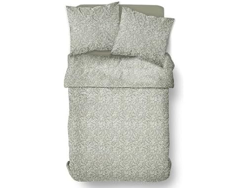 TODAY Bettbezug für Doppelbett, Sunshine, aus Baumwolle, Bedruckt, Olivenzweige, Grün, 220 x 240 cm von Today