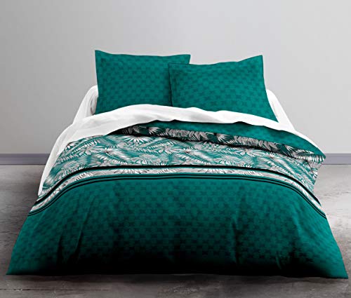 TODAY HC3 Bettwäsche, Bettbezug 220 x 240 cm + 2 Kopfkissenbezüge, 100% Polyester, Crazy Palms Spring, 82 g/m², Grün, 220/240 TODAY HC3 Bettwäsche, Bettbezug 220 x 240 cm + 2 Kopfkissenbezüge, 100% Polyester, Crazy Palms Spring, 82 g/m², Grün, 220/240 von Today