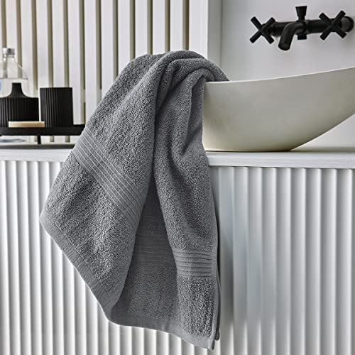 Today Essential Steel Badetuch, Baumwolle, 70 x 130 cm von Today