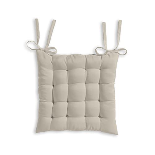 Today Gepolsterte Sitzfläche, Elfenbein/Polyester, 40 x 40 cm von Today