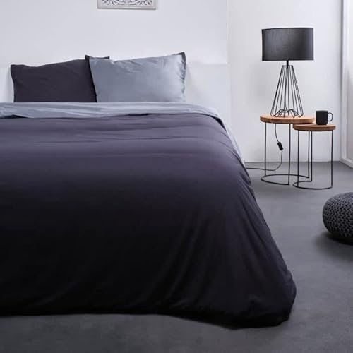 Today Noa – Bettwäsche – Baumwolle – Doppelbett – 220 x 240 cm – zweifarbig Grau von Today