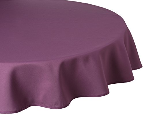 Today Tischdecke rund 180 Chantilly Polyester 180 x 180 cm, Polyester, Violett (figue), 180x180 cm von Today