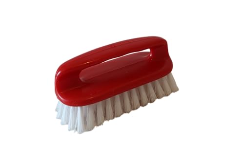 Today – Waschbürste mit Ergonomischem Griff – Gewellte Halbharte Borsten – Entfernt Schmutz und Flecken Ohne Stoffe zu Beschädigen – Leicht zu Reinigen – 15x7,5 cm – Rot von Today