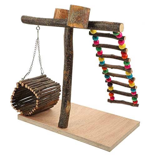 Toddmomy Papageienspielplatz für Vögel Holz Vogelspielplatz mit Sitzstange Robust und Langlebig Schreibtisch Vogeltrainingsständer für Papageien und Sittiche Toddmomy Papageienspielplatz für Vögel Holz Vogelspielplatz mit Sitzstange Robust und Langlebig Schreibtisch Vogeltrainingsständer für Papageien und Sittiche von Toddmomy