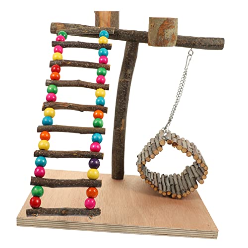 Toddmomy Papagei Spielplatz aus Holz Vogelständer für Sittiche Interaktive Sitzstange für Haustiere Vogelspielzeug für Schreibtisch Robuster Papageienständer für Vogeltraining Toddmomy Papagei Spielplatz aus Holz Vogelständer für Sittiche Interaktive Sitzstange für Haustiere Vogelspielzeug für Schreibtisch Robuster Papageienständer für Vogeltraining von Toddmomy