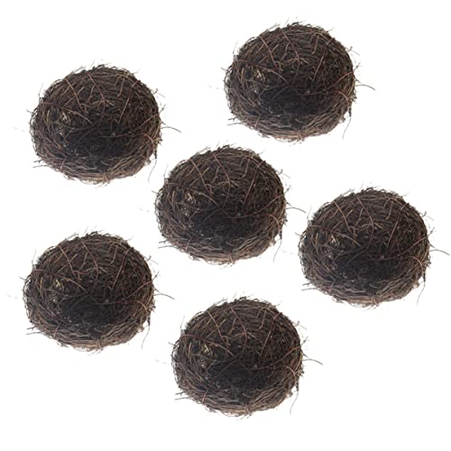 Toddmomy 1 Satz Simulation Rattan Vogelnest Handgefertigt Vogel Weinrebe Rattan Vogelnester Zweig Vogelnest Vogelnest Hamsterzubehör Abschreckung Wellensittich Papagei 6 Stück von Toddmomy