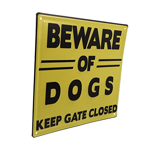 Toddmomy 1 Stück Achtung Hund Warnschild Eisenblech Vintage Design für Garten und Außenbereich Wetterfest und Langlebig für Haustierbesitzer Hohe Sichtbarkeit um Aufmerksamkeit zu Erregen von Toddmomy