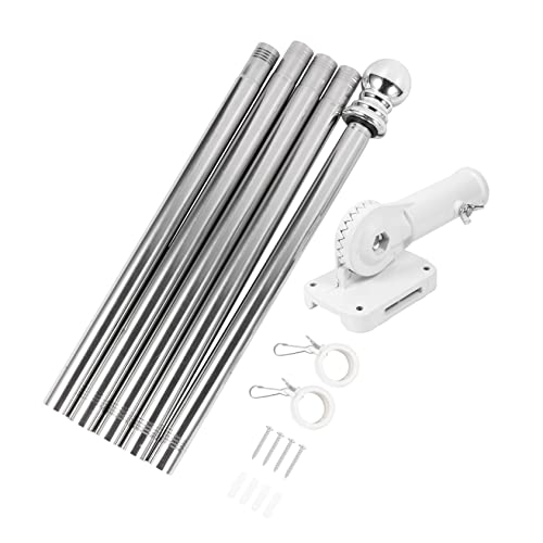 Toddmomy 10 Sätze Fahnenmast Set mit Wandhalterung und Drehbarem Sockel Robuster Flaggenmast für Garten Balkon und Außenbereich Verstellbar und Wetterfest von Toddmomy